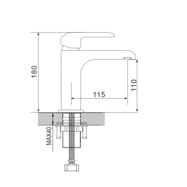 Смеситель для раковины Rose R21F R2101F, белый/хром. Фото 2