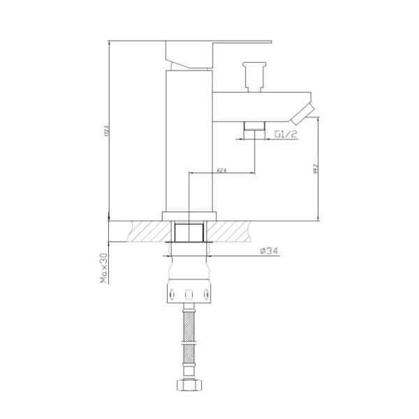 Смеситель для раковины с гигиеническим душем Haiba HB12801, сталь. Фото 2