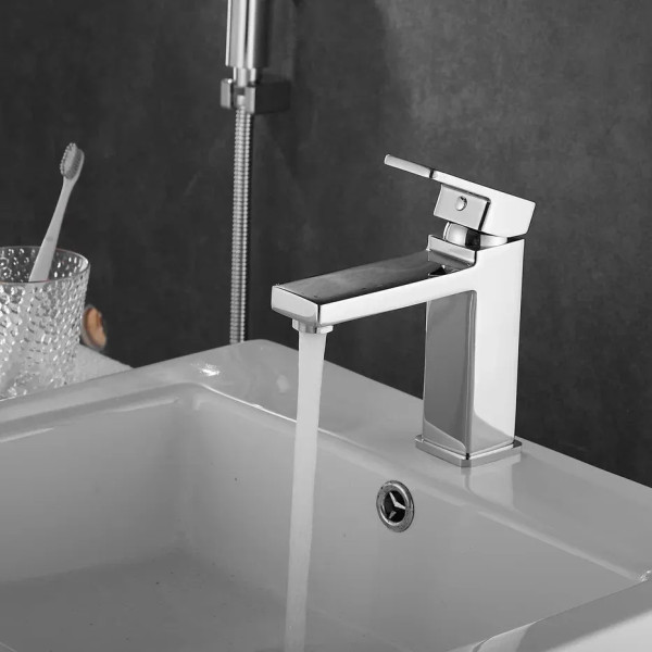 Смеситель для раковины с гигиеническим душем Shevanik S8271, хром. Фото 6