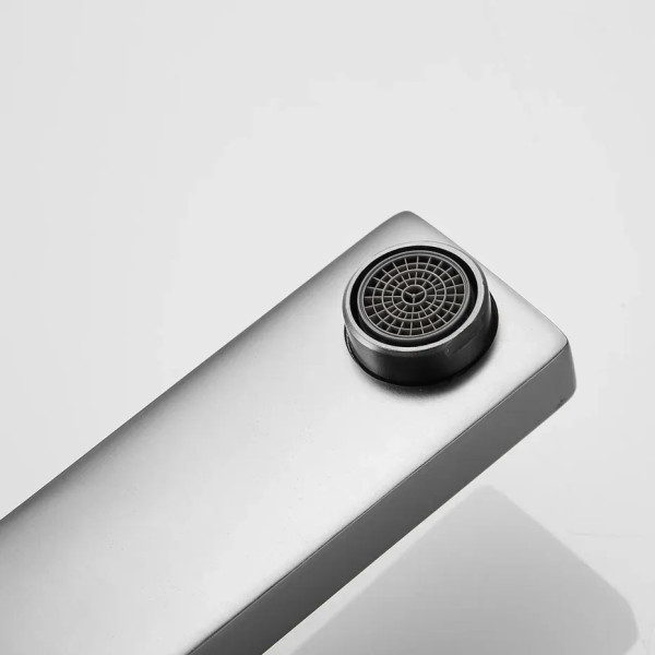 Смеситель для раковины с гигиеническим душем Shevanik S8271T, оружейная сталь. Фото 9