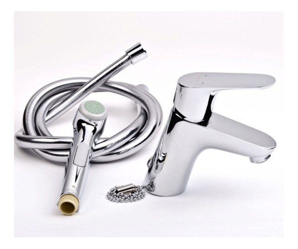 Смеситель для раковины с гигиенической лейкой (цеп) Hansgrohe Focus E2 31926000-sale. Фото 1