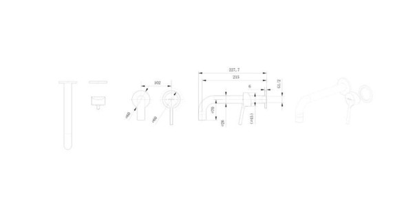 Смеситель для раковины встраиваемый Bravat P8461217CP-ENG, хром. Фото 2