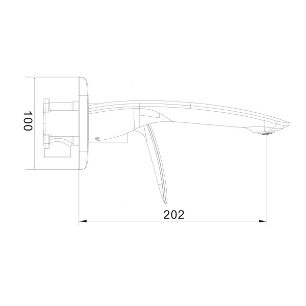 Смеситель для раковины встраиваемый Rose R11 R1141, хром. Фото 2