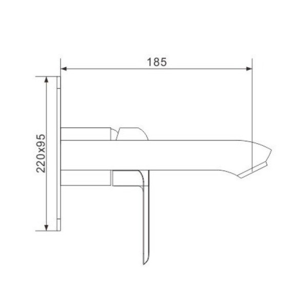 Смеситель для раковины встраиваемый Rose R21F R2141F, белый/хром. Фото 2