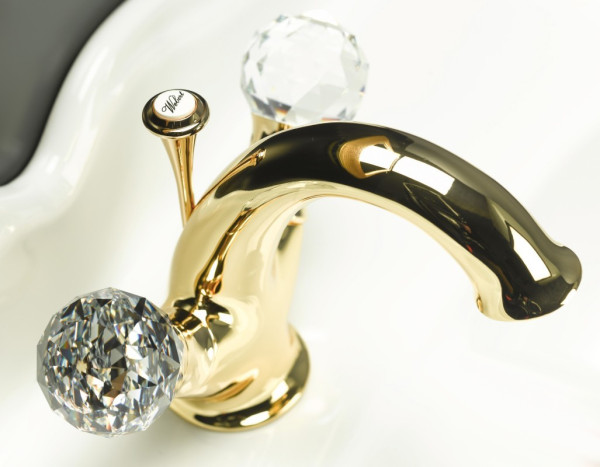 Смеситель для раковины Webert Karenina KA700102010, золото. Фото 5