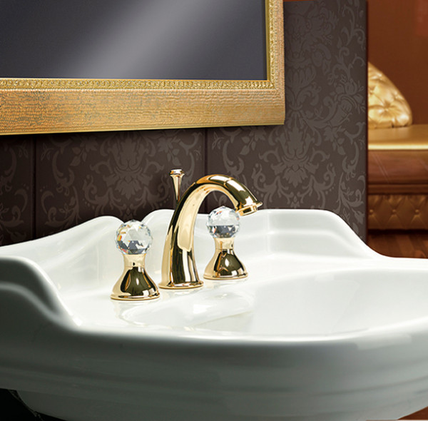 Смеситель для раковины Webert Karenina KA750101010, золото. Фото 3