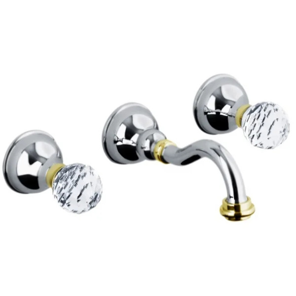 Смеситель для раковины Webert Karenina KA750404017, хром/золото. Фото 1