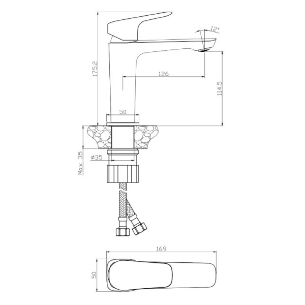 Смеситель для раковины WesnaArt ASTRA AST19-210, хром. Фото 2