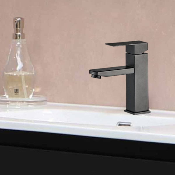 Смеситель для раковины WesnaArt KUBUS KUB13-210Black, черный. Фото 3