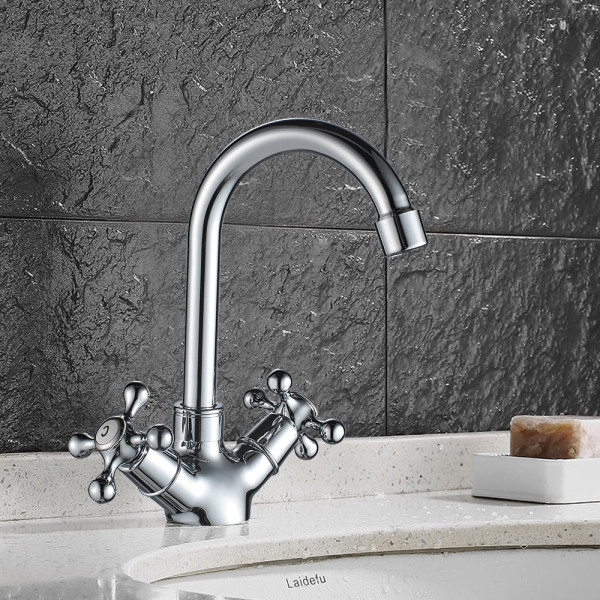 Смеситель для раковины WesnaArt RASSVET RAS02-230, хром. Фото 3