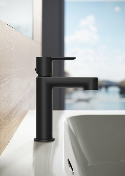 Смеситель для умывальника без донного клапана PU 014.20 черный. Фото 4