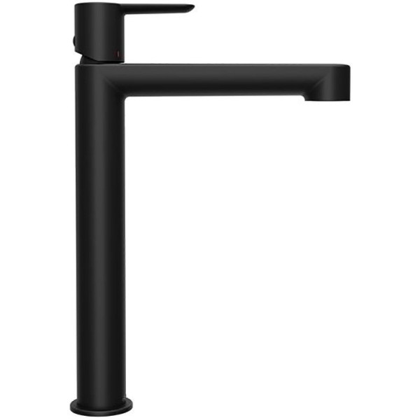 Смеситель для умывальника без донного клапана PU 015.20 высокий черный. Фото 2