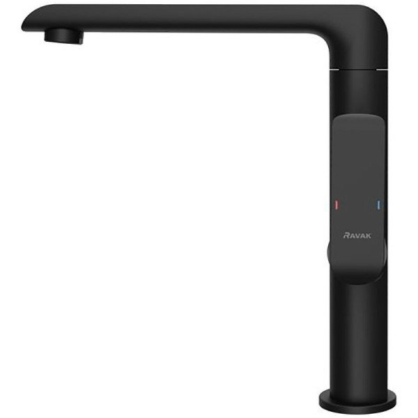 Смеситель для умывальника без донного клапана с поворотным изливом FL 016.20 черный. Фото 3