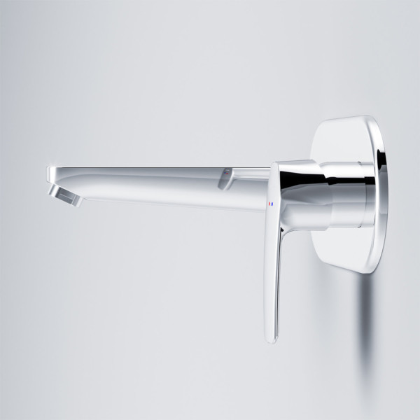 Смеситель для умывальника, монтируемый в стену. Фото 5