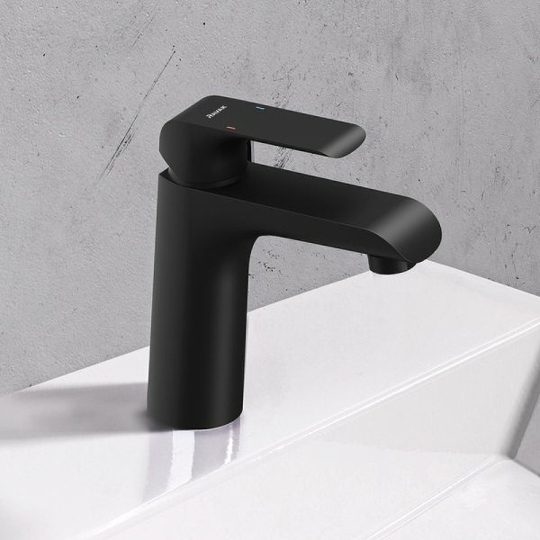 Смеситель для умывальника с донным клапаном FL 013.20 черный. Фото 4