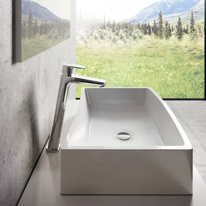 Смеситель для умывальника высокий без донного клапана 333 мм TD 015.00. Фото 6