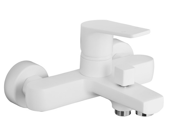 Смеситель для ванны AZARIO TREYA с коротким изливом, белый (AZ-156805126). Фото 1