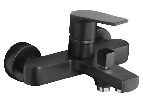 Смеситель для ванны AZARIO TREYA с коротким изливом, черный (AZ-156805024). Фото 1