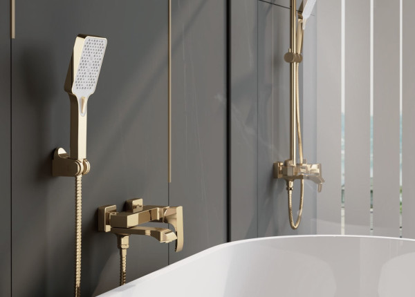 Смеситель для ванны BELZ B60507-5, золото. Фото 3