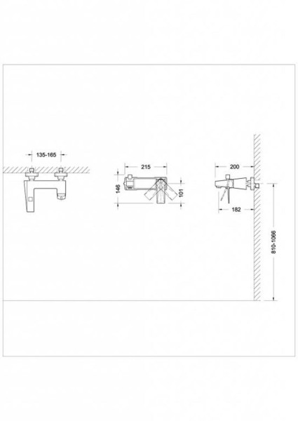 Смеситель для ванны Bravat Iceberg F676110G-01, золото. Фото 2