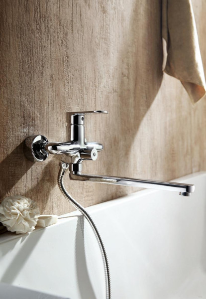 Смеситель для ванны Bravat OPAL F6125183CP-02L-RUS, хром. Фото 3