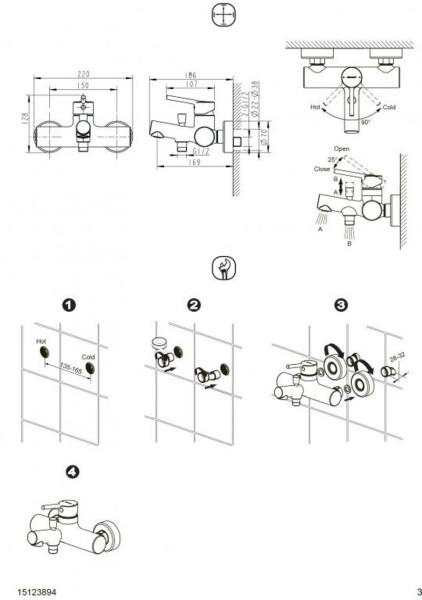 Смеситель для ванны Bravat Palace F6172217CP-01-RUS, хром. Фото 2