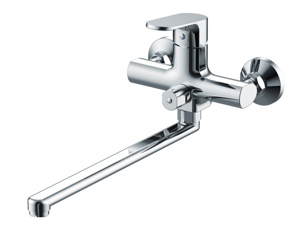 Смеситель для ванны Bravat Pure длинный излив, хром (F6105161C-01A). Фото 1