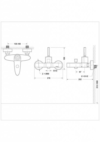 Смеситель для ванны Bravat Spring F679113C-01, хром. Фото 2
