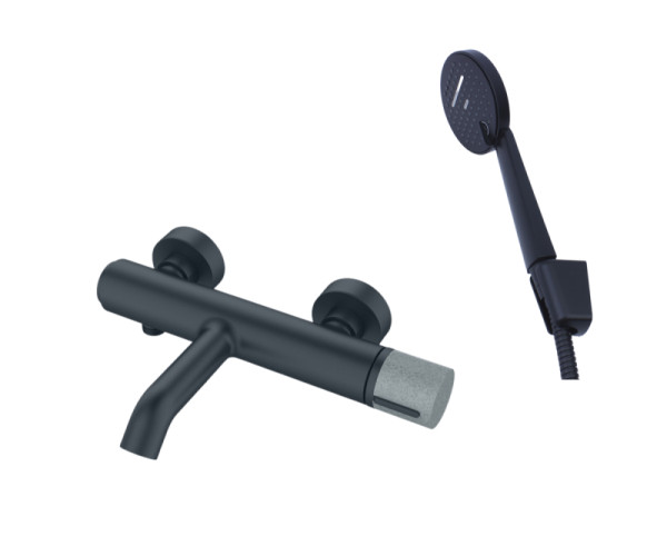 Смеситель для ванны Bronze de Luxe FOCUS 24603BG, черный. Фото 1