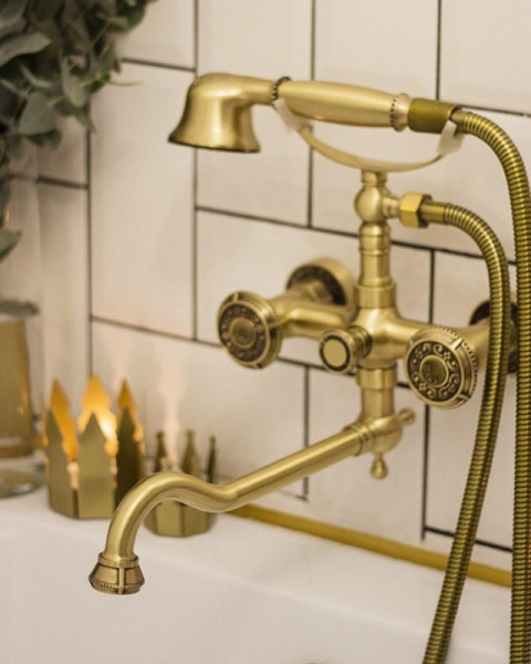 Смеситель для ванны Bronze de Luxe ROYAL 10119D, бронза. Фото 3