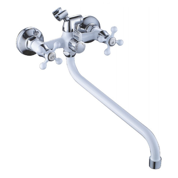 Смеситель для ванны Cron CN2208-8, белый. Фото 1