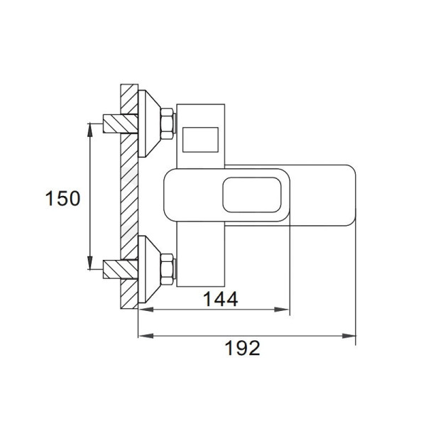 Смеситель для ванны D-Lin D130366-A, черный. Фото 2