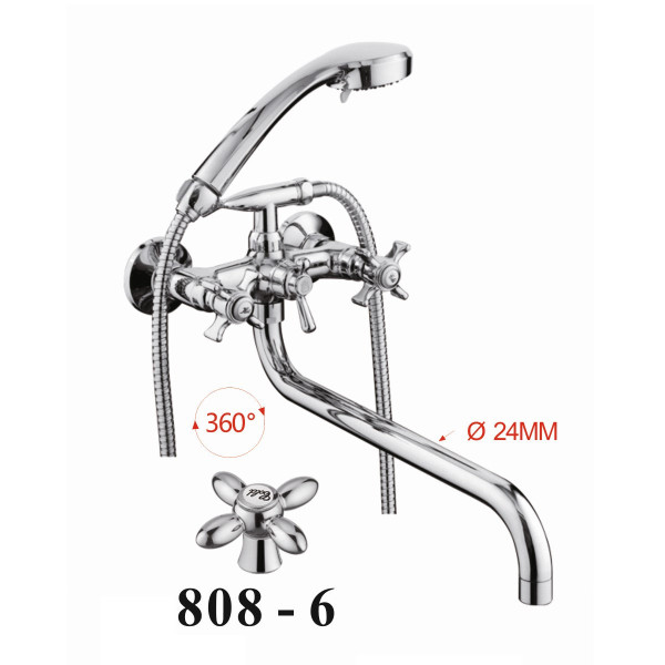 Смеситель для ванны D-Lin D145808-6, хром. Фото 1