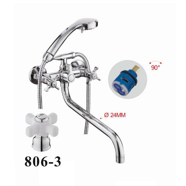 Смеситель для ванны D-Lin D146806-3, хром. Фото 1