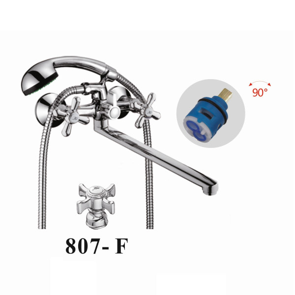 Смеситель для ванны D-Lin D146807-F, хром. Фото 1