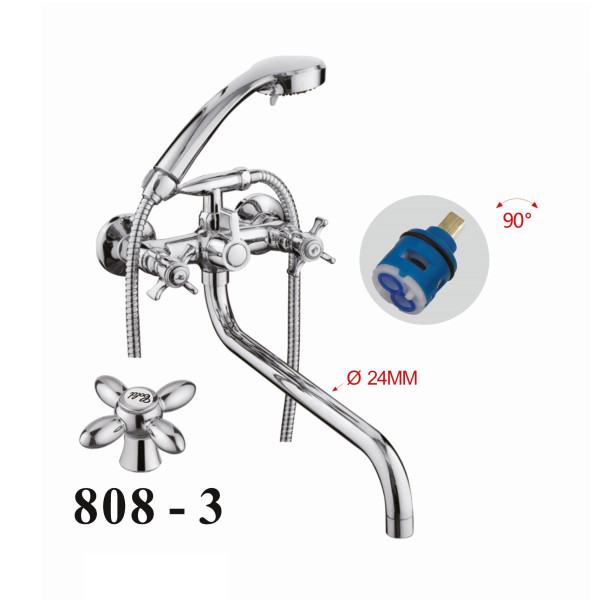 Смеситель для ванны D-Lin D146808-3, хром. Фото 1