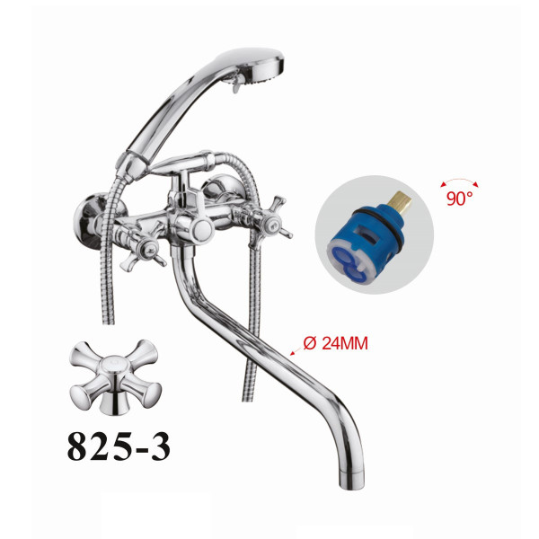 Смеситель для ванны D-Lin D146825-3, хром. Фото 1