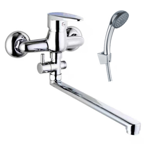 Смеситель для ванны FASHUN A2150BLUE, хром/синий. Фото 1