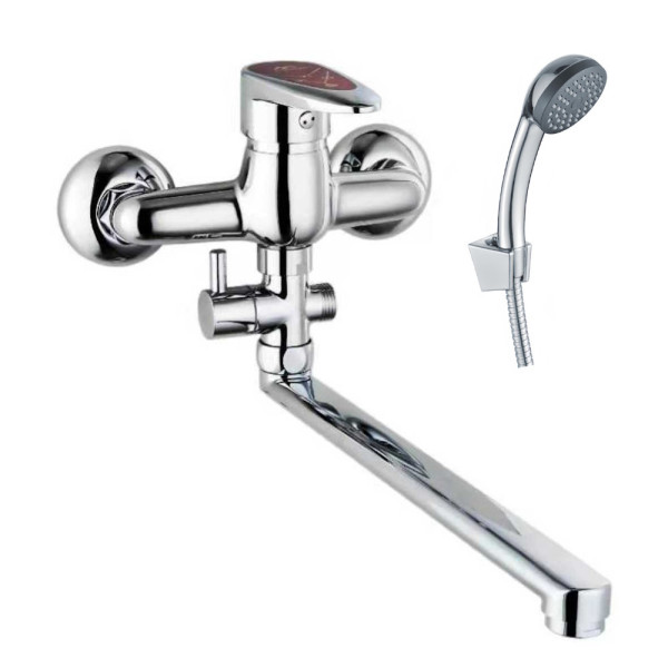 Смеситель для ванны FASHUN A2150RED, хром/красный. Фото 1