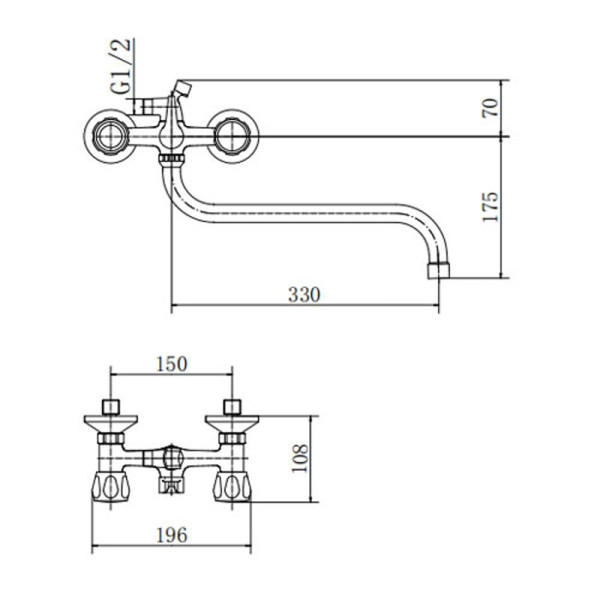 Смеситель для ванны FASHUN A2209-2, хром. Фото 2