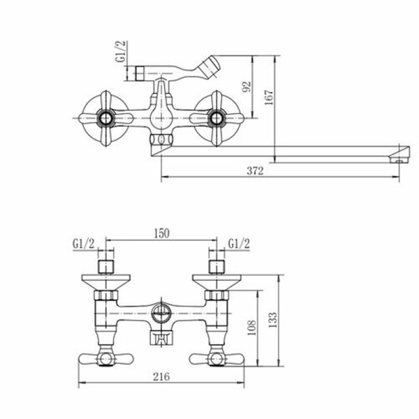 Смеситель для ванны FASHUN A2225, хром. Фото 2