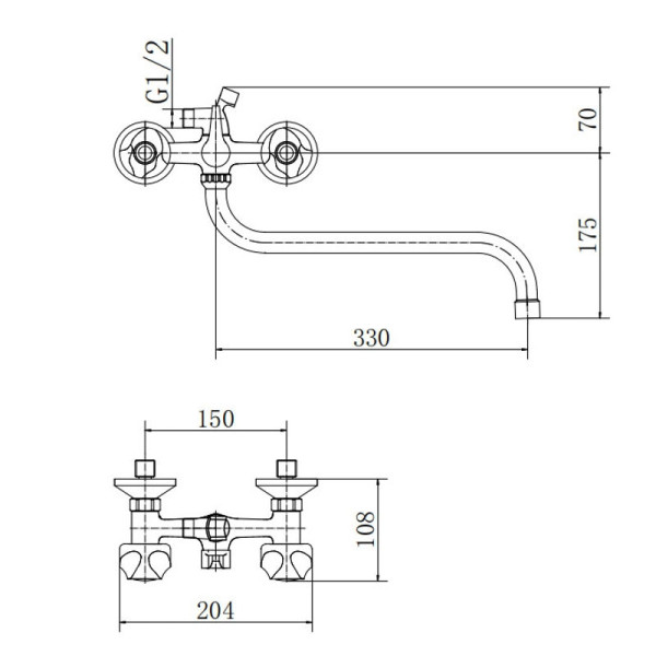 Смеситель для ванны FASHUN A2226-2, хром. Фото 2
