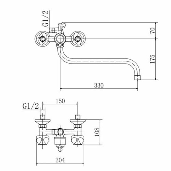 Смеситель для ванны FASHUN A2226, хром. Фото 2