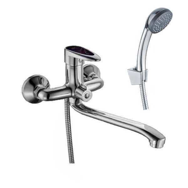 Смеситель для ванны FASHUN A2250BLACK, хром/черный. Фото 1