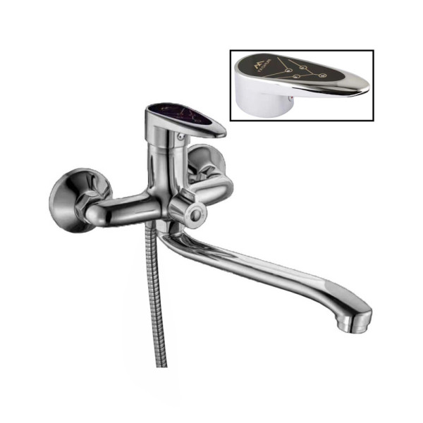 Смеситель для ванны FASHUN A2250BLACK, хром/черный. Фото 2