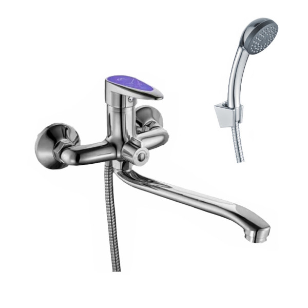 Смеситель для ванны FASHUN A2250BLUE, хром/синий. Фото 1