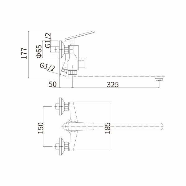 Смеситель для ванны FASHUN A2281-7, черный. Фото 2