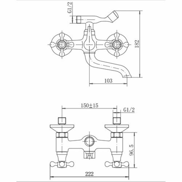 Смеситель для ванны FASHUN A3019, хром. Фото 2