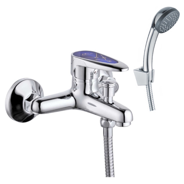 Смеситель для ванны FASHUN A3050BLUE, хром/синий. Фото 1