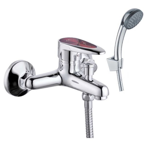 Смеситель для ванны FASHUN A3050RED, хром/красный. Фото 1